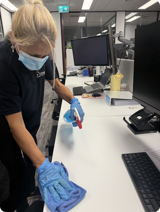 Prime Core Cleaning staff at work